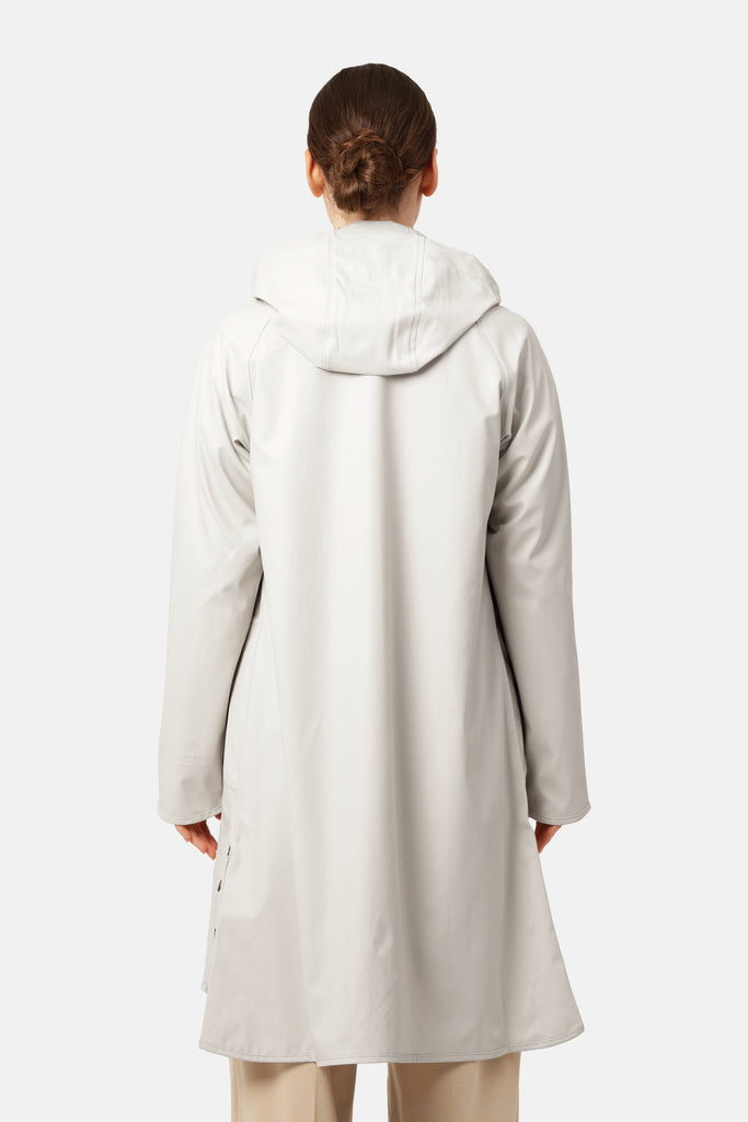Ilse Jacobsen Hornbæk Rain 71 Hooded Rubberized Coat | Milk Creme 121