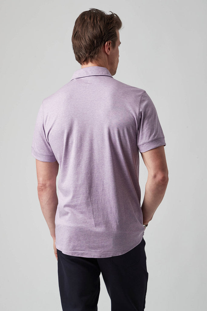 Raffi The Linden Short Sleeve Button Front Shirt RW22210 | Lilac | Aqua Collection