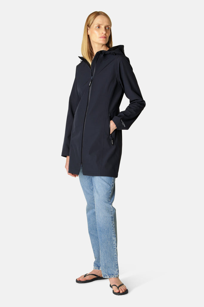 Ilse Jacobsen Hornbæk Daybreak 01 Soft Shell Rain Jacket | 660 Dark Indigo