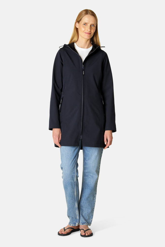 Ilse Jacobsen Hornbæk Daybreak 01 Soft Shell Rain Jacket | 660 Dark Indigo