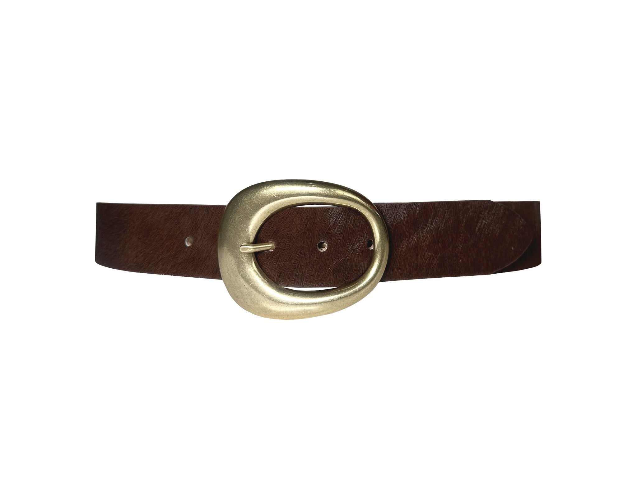 Streets Ahead Brown Leather Belt Braun Belt - Italian Leather Belt With Silver Western Buckle  main image 3
