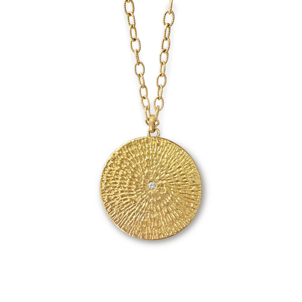 SUNLIT Fine Jewelry 22K Gold Goddess Supreme Medallion PD104 | Yellow Gold