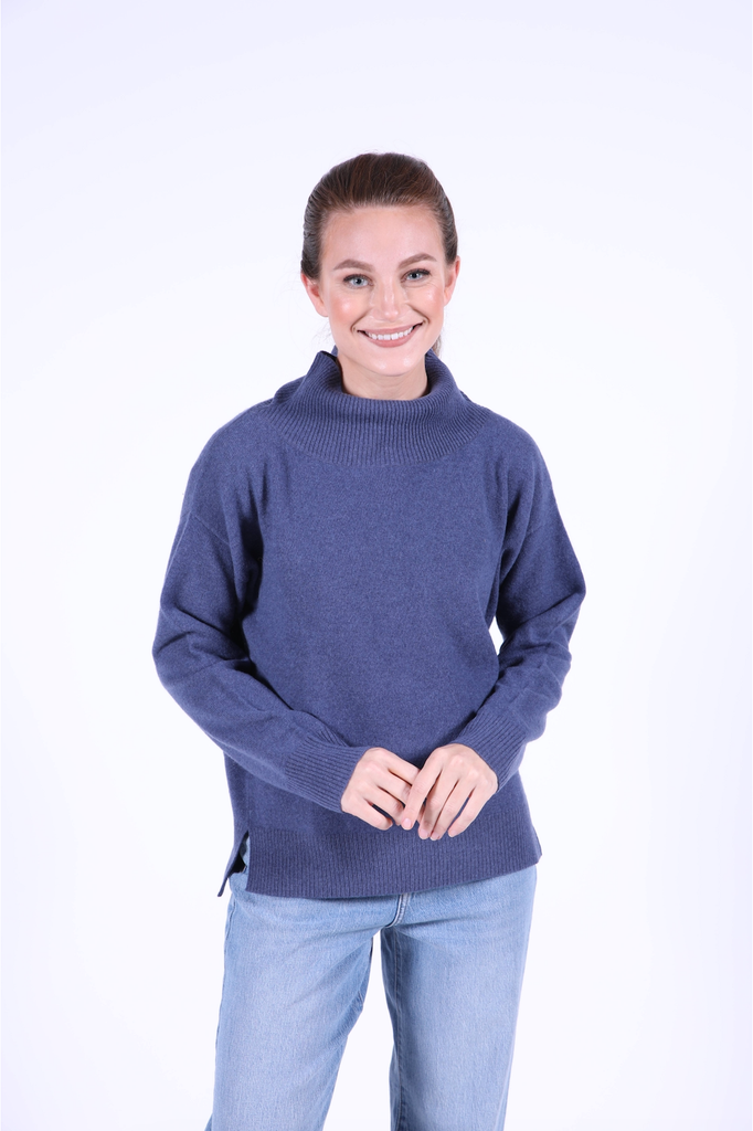 SWTR Easy Mock Sweater 977-F23 | Denim