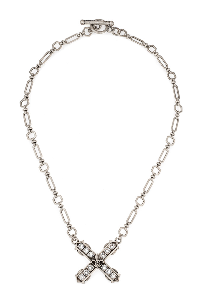French Kande Necklace | Toulouse Chain With Australian Crystal French Kiss SG2154-Z