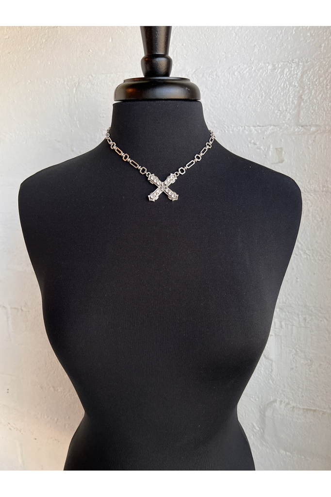 French Kande Necklace | Toulouse Chain With Australian Crystal French Kiss SG2154-Z