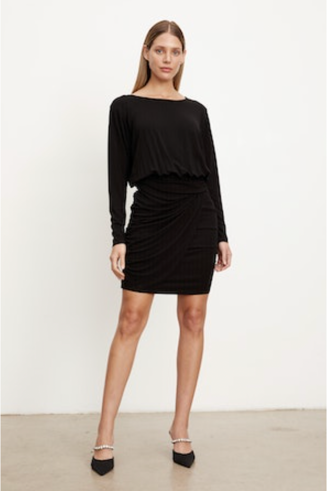 Velvet by Graham & Spencer Addy 06 Matte Jersey Dress | Black | Sale - Buy Now No Returns | Offered Online Only Black / Small Velvet by Graham & Spencer Addy 06 Matte Jersey Dress | Black | Sale - Buy Now No Returns | Offered Online Only Black / Small