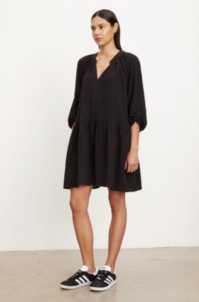 Velvet by Graham & Spencer Nica 06 Cotton Gauze Dress | Black | Final Robertson Madison Velvet by Graham & Spencer Nica 06 Cotton Gauze Dress | Black | Final Robertson Madison