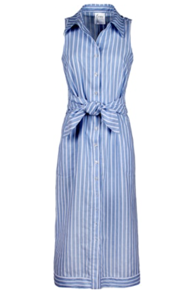 Finley Shirts Long Ellis Stripe Dress 3542054D | Blue/White 403