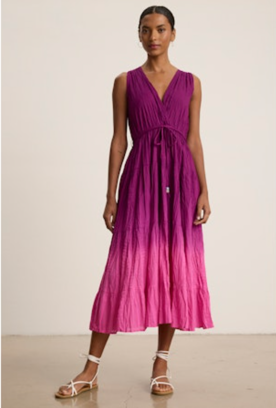 graham and spencer silk dress Velvet by Graham & Spencer Laurel Short-Sleeve Midi Dress