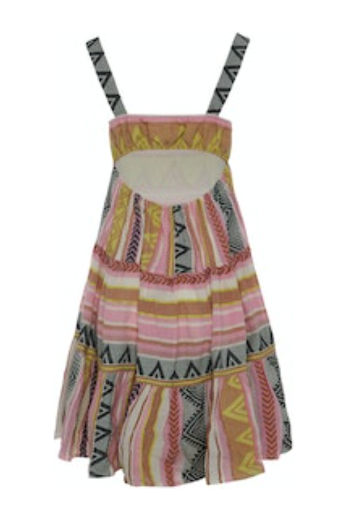 Devotion Twins Athina Strappy Short Dress 023.3175G | Multi Pink