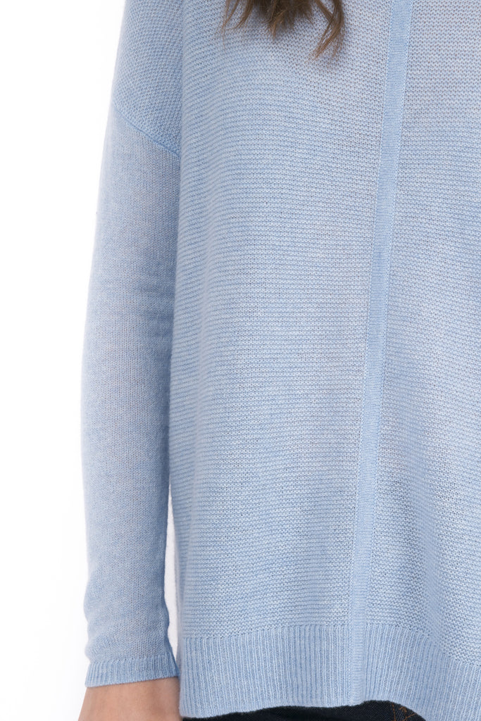 Robertson Madison 100% Cashmere Easy Fit Sweater CC-221 | Light Blue