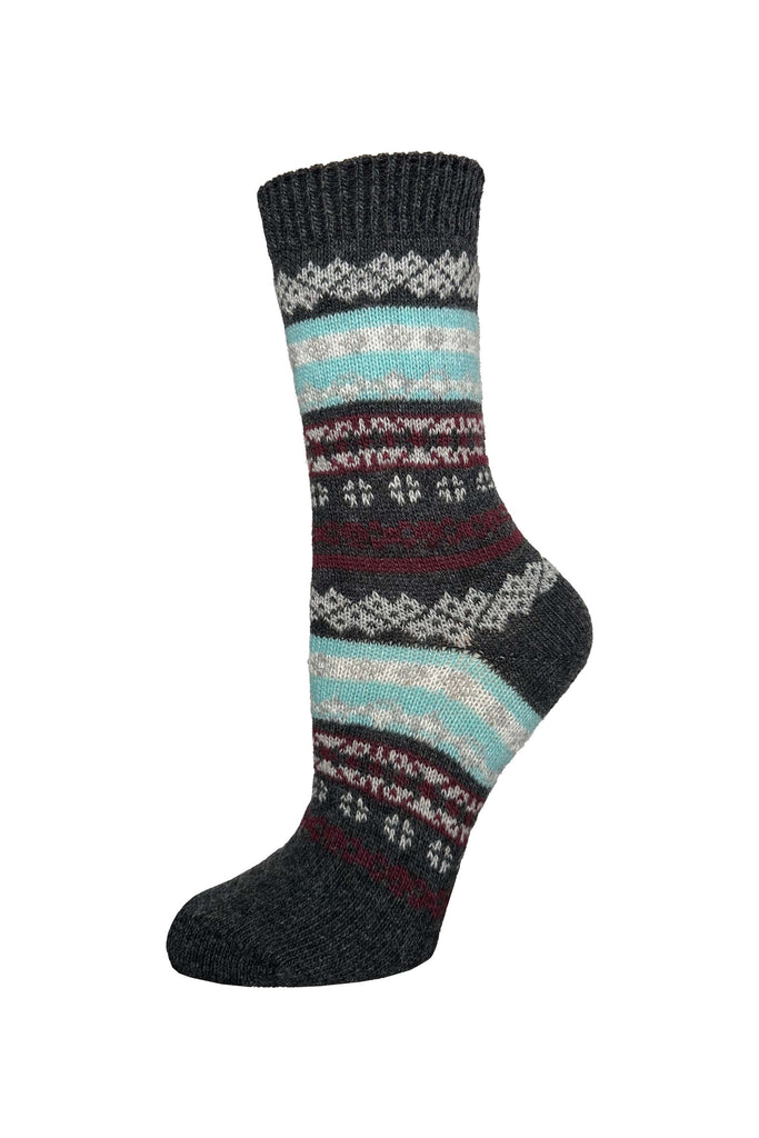 B.ELLA Kathleen Fair Isle Sweater Crew Socks 0638 | Clearance Final Sale