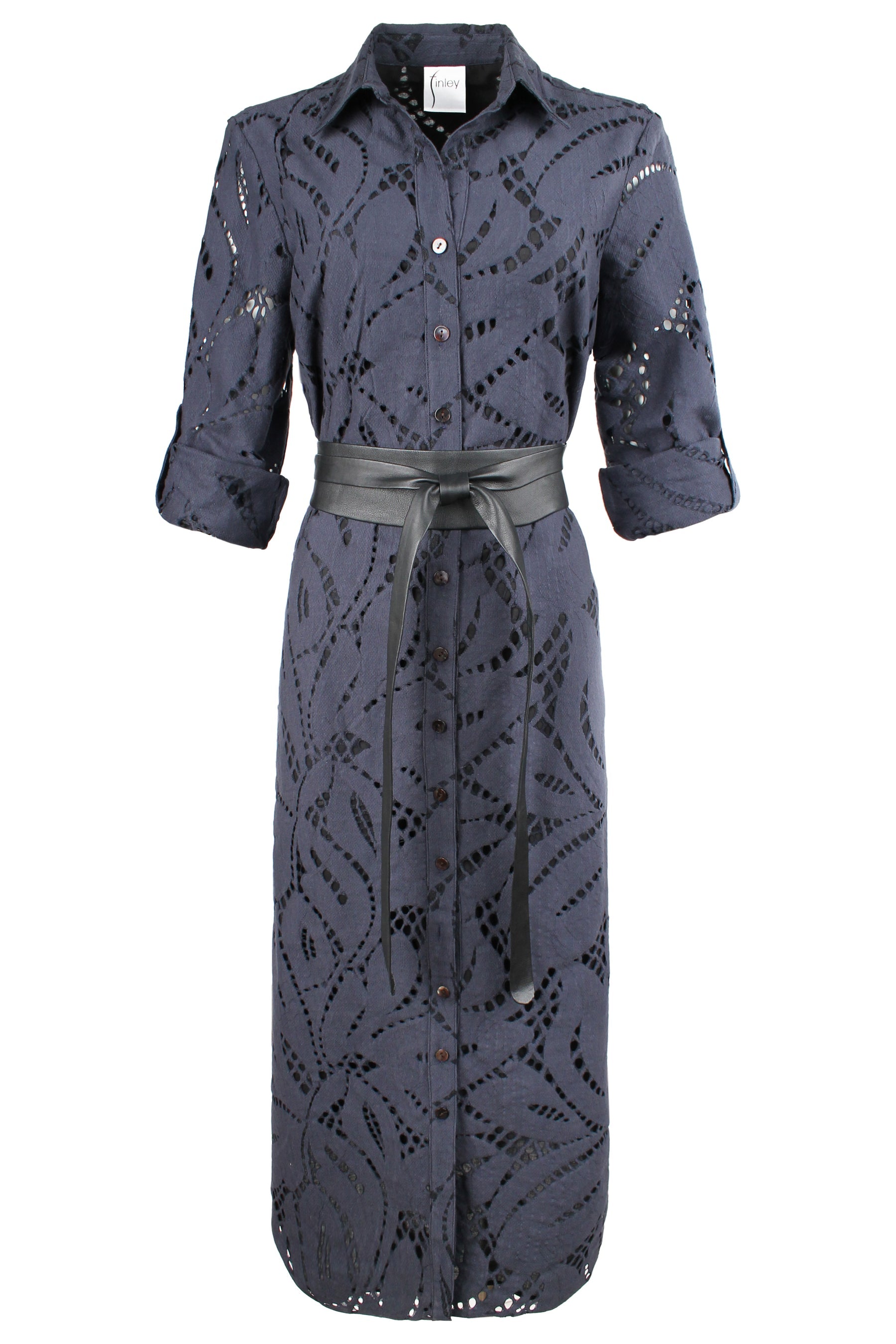 finley alex shirt dress Finley Long Alex Branching Out Shirtdress Natural/Navy / XS