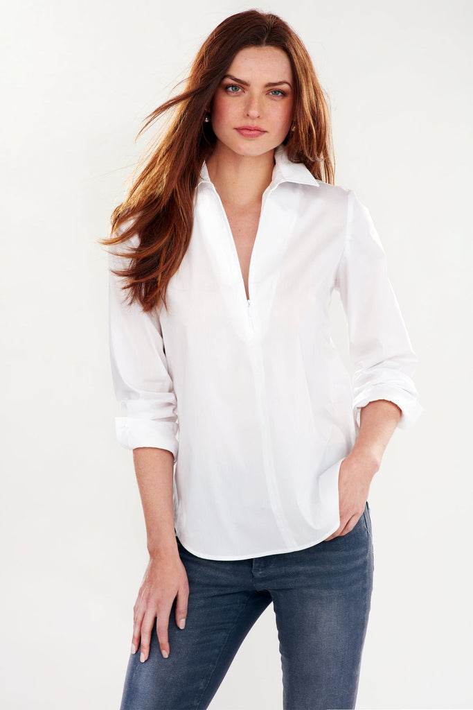 Finley Shirts Endora Zip Front Shirt 2276089 | White