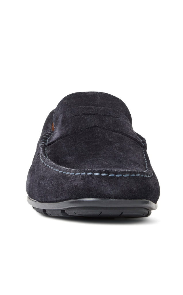Aquatalia Men's Enzo Suede Driving Moc | Navy