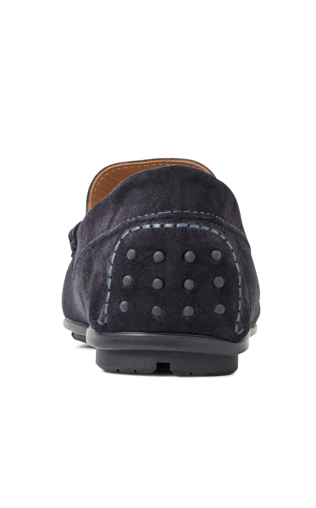 Aquatalia Men's Enzo Suede Driving Moc | Navy