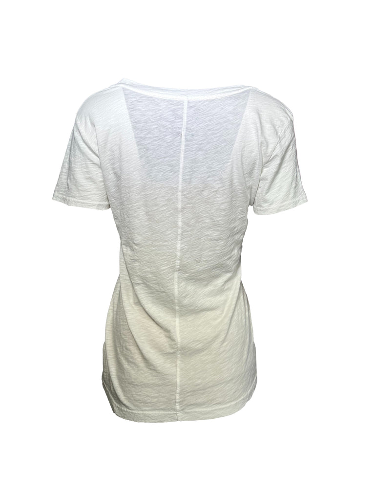 Velvet by Graham & Spencer Lilith Cotton Slub V-Neck Tee | Ecru