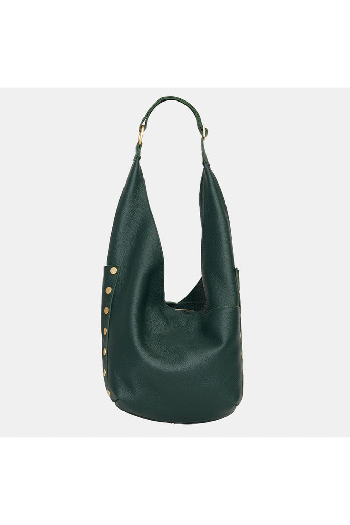  Hammitt Tom Zip Shoulder Bag 17202 | Grove Green/Brushed Gold Zip