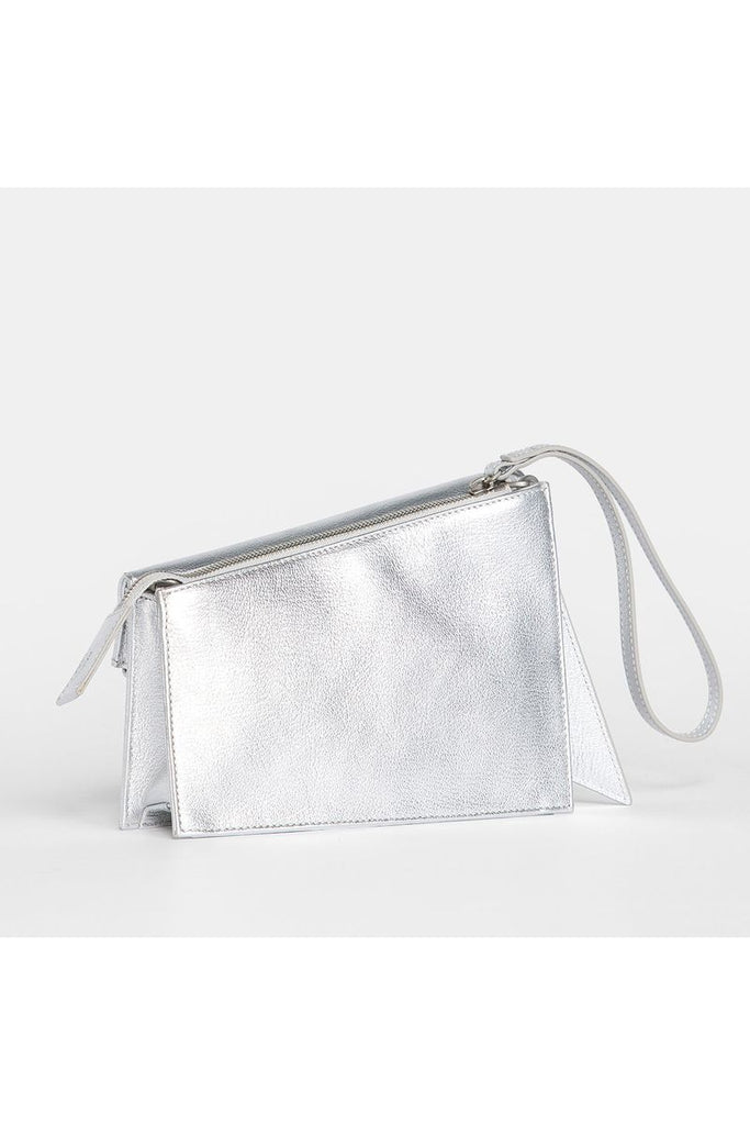 Hammitt Curtis Handbag | Sidewalk Silver/Brushed Silver