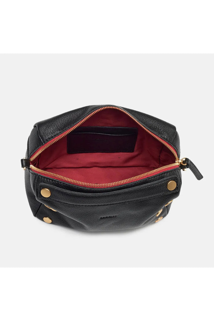 Hammitt Evan Crossbody Bag 17164 | Black/Brushed Gold Red Zip