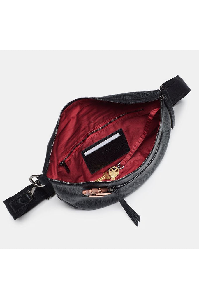 Hammitt Charles Crossbody Large Belt Bag 17676 | Black/Gunmetal