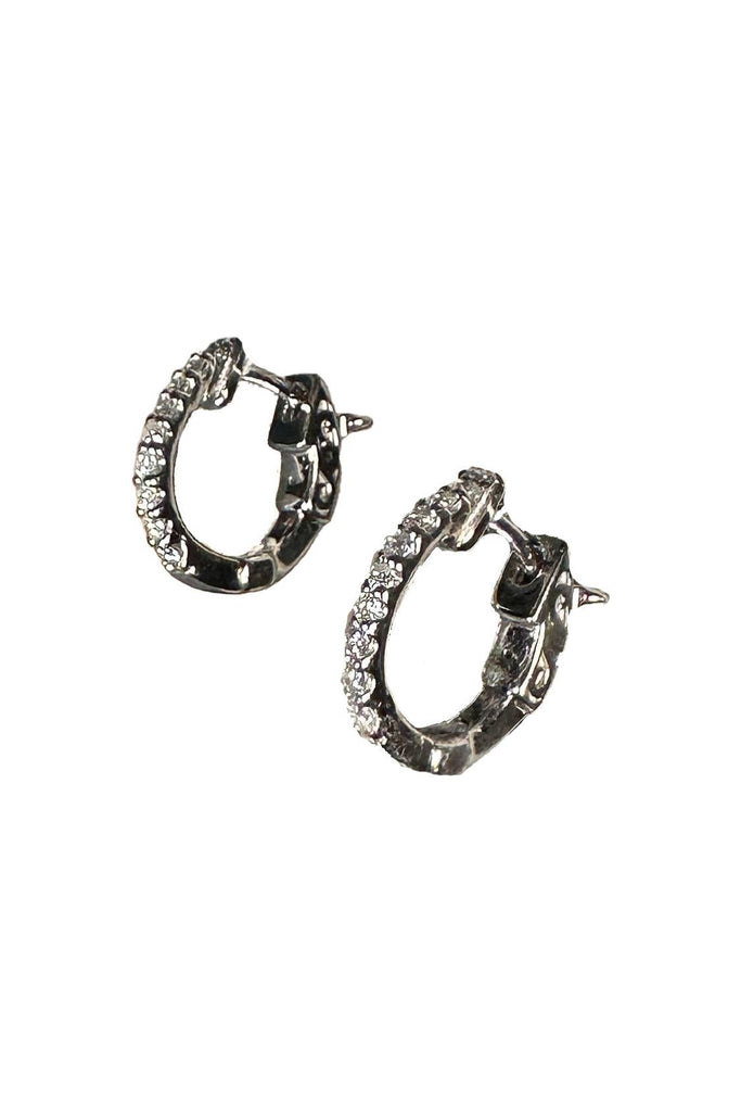 FC Creations Earrings 14K Gold Diamond Huggies 0.25 ct. | White Gold