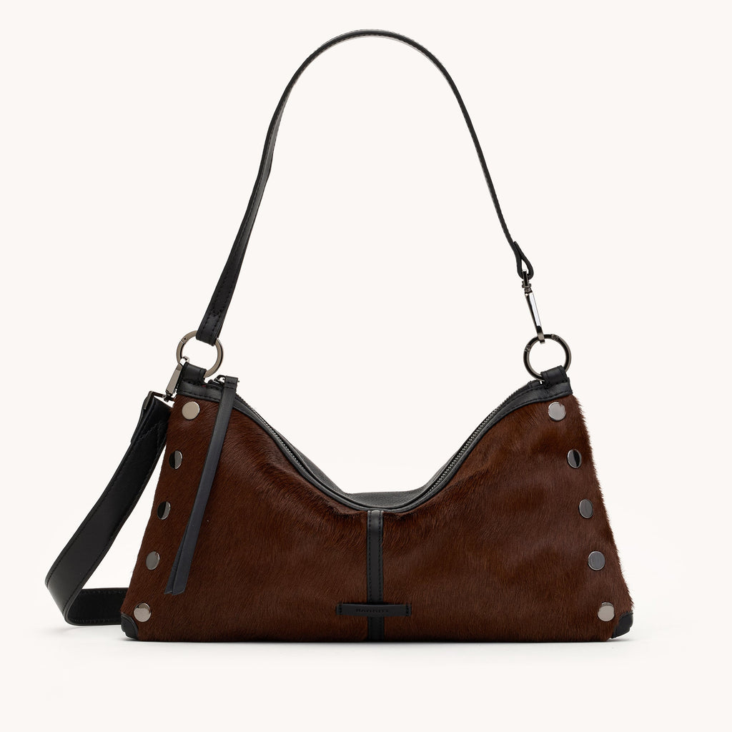 Hammitt Kyle Medium Shoulder Bag 18684 | Hair Calf/Gunmetal