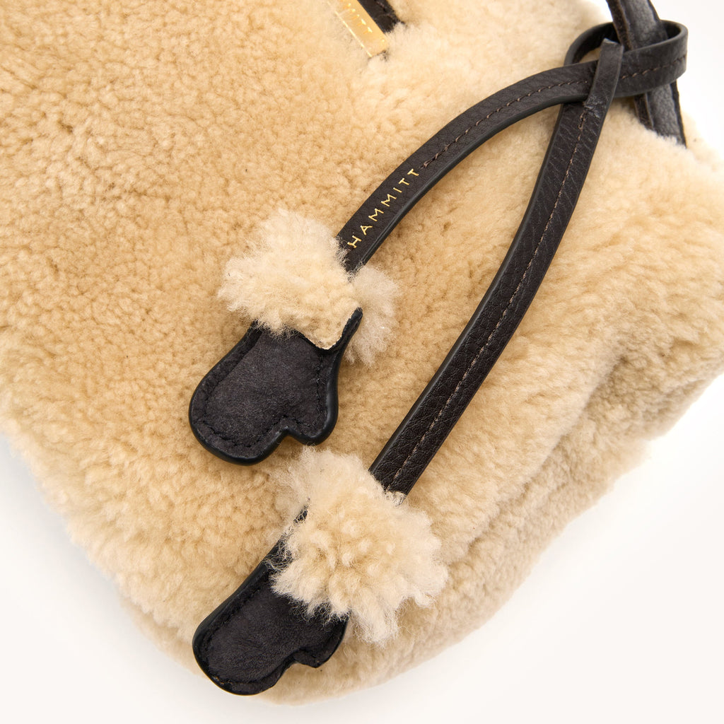 Hammitt Evan Crossbody Small Bag 17164 | Sundance Shearling/Brushed Gold