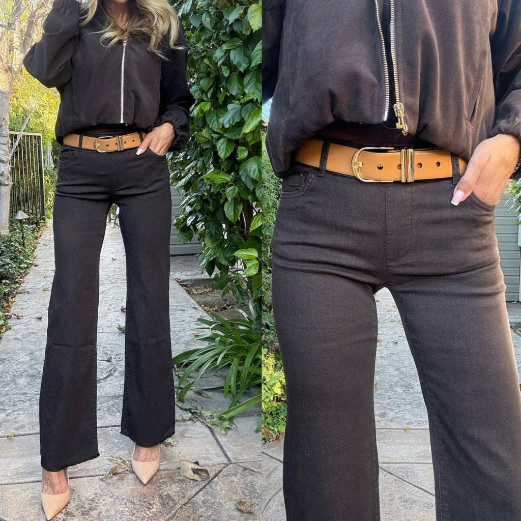 Bevy Flog Amanda Long Pull On Pants | Brown | Offered Online Only