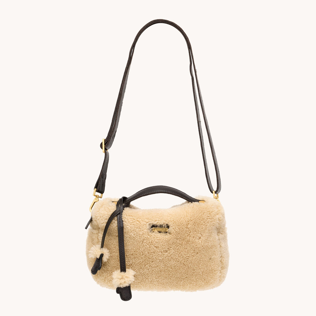 Hammitt Evan Crossbody Small Bag 17164 | Sundance Shearling/Brushed Gold