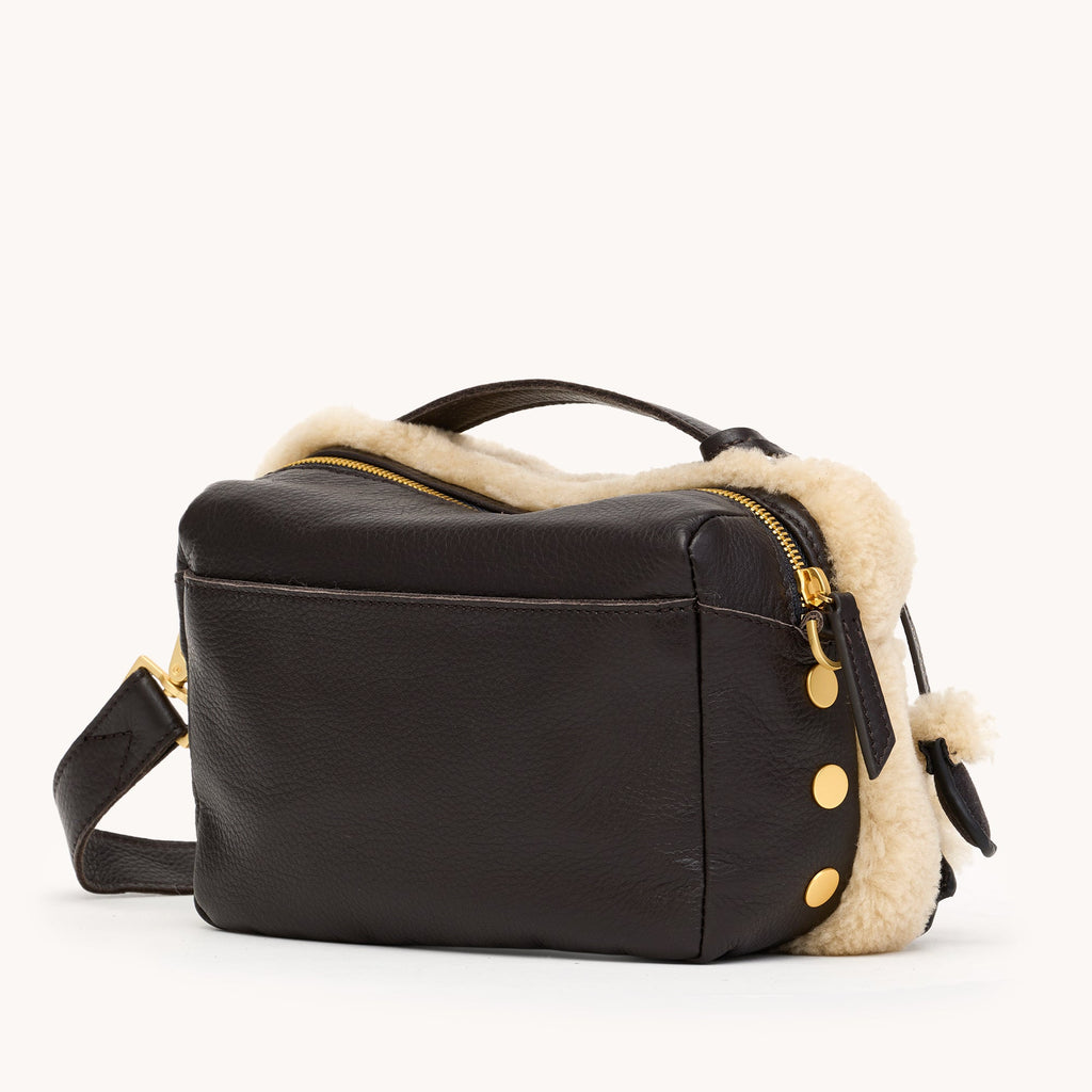 Hammitt Evan Crossbody Small Bag 17164 | Sundance Shearling/Brushed Gold