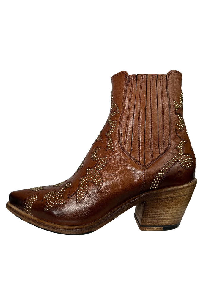 Jo Ghost Tegan Western Ankle Boot 5209 | Brown