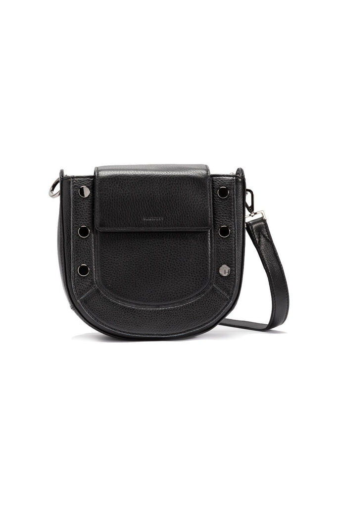 Hammitt Kayce Medium Saddle Bag 17318 | Black/Gunmetal