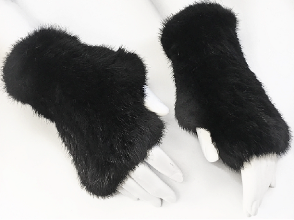 Linda Richards Mink Hand Warmers MK-01 | Black