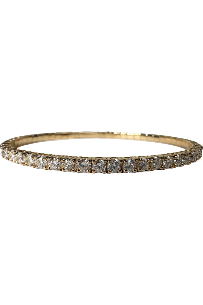 FC Creations Bracelet 14K Gold Flexible Diamond All Around Bangle | Yellow Gold  5.26 Carats