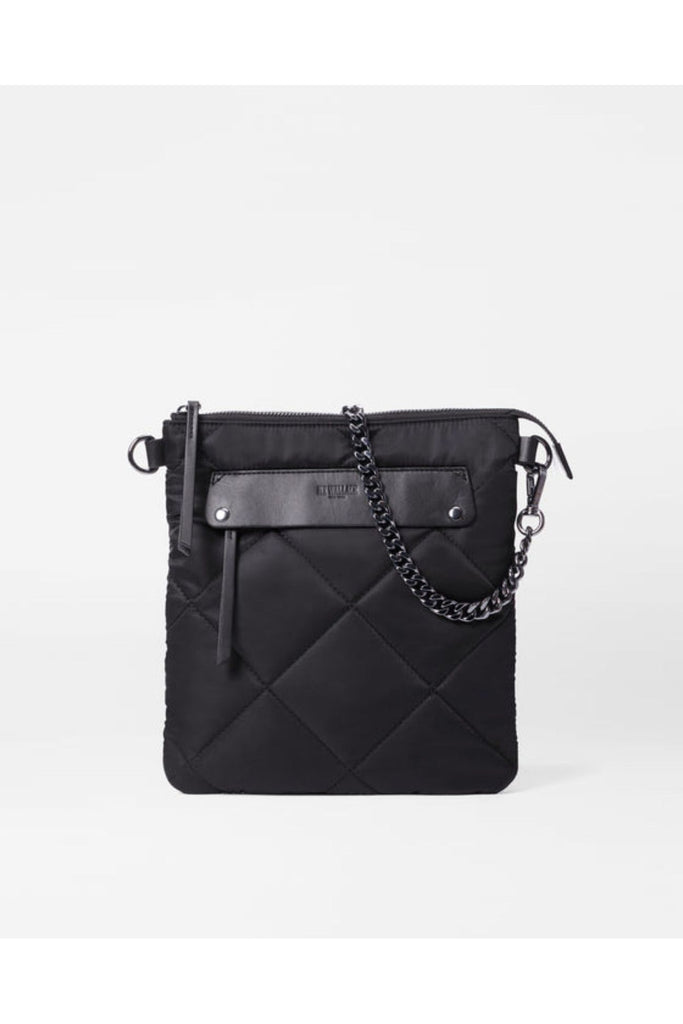 MZ Wallace Quilted Madison Flat Crossbody 1413B1682 | Black