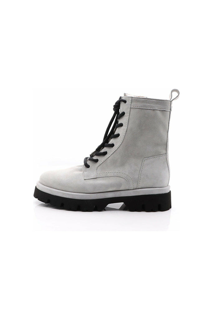 Donna Carolina Silvie Nubuck Hiker Boots 48682071P -003 | Silk Lino Kia (Light Grey)