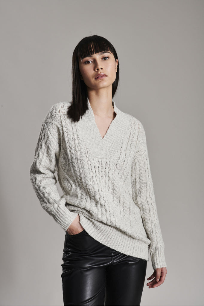 Line The Label Harriette Sweater 5005SHF22 | Heather Grey