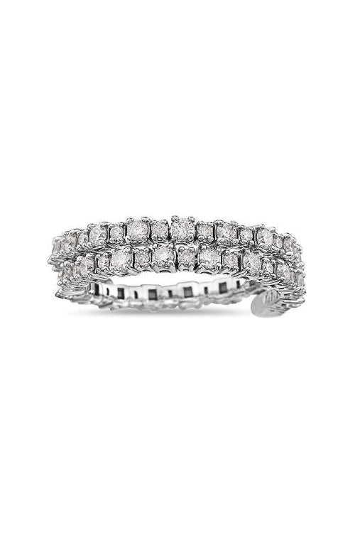 FC  Creations 14K Diamond Coil Ring Diamond Wrap Ring White gold