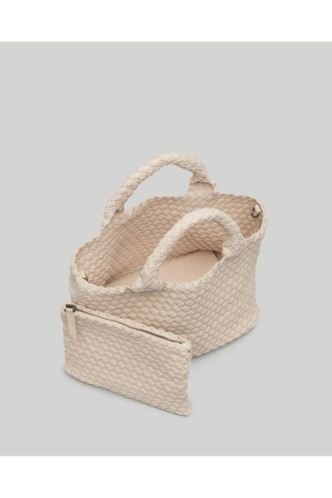 St. Barths Mini Solid Ecru Woven Handbag