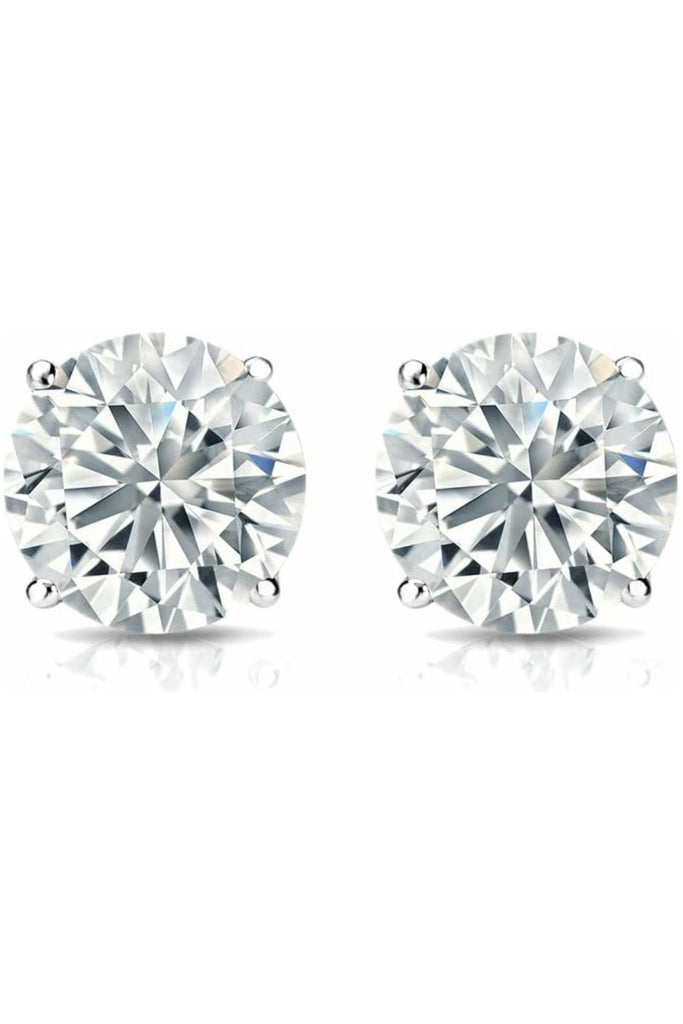 FC Creations Earrings 14K Gold Diamond Studs | White Gold 1.58 Carats