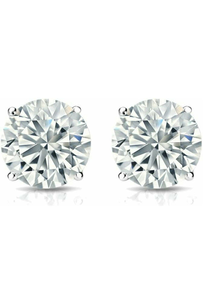FC Creations Earrings 14K Gold Diamond Studs | White Gold 1.25 Carats