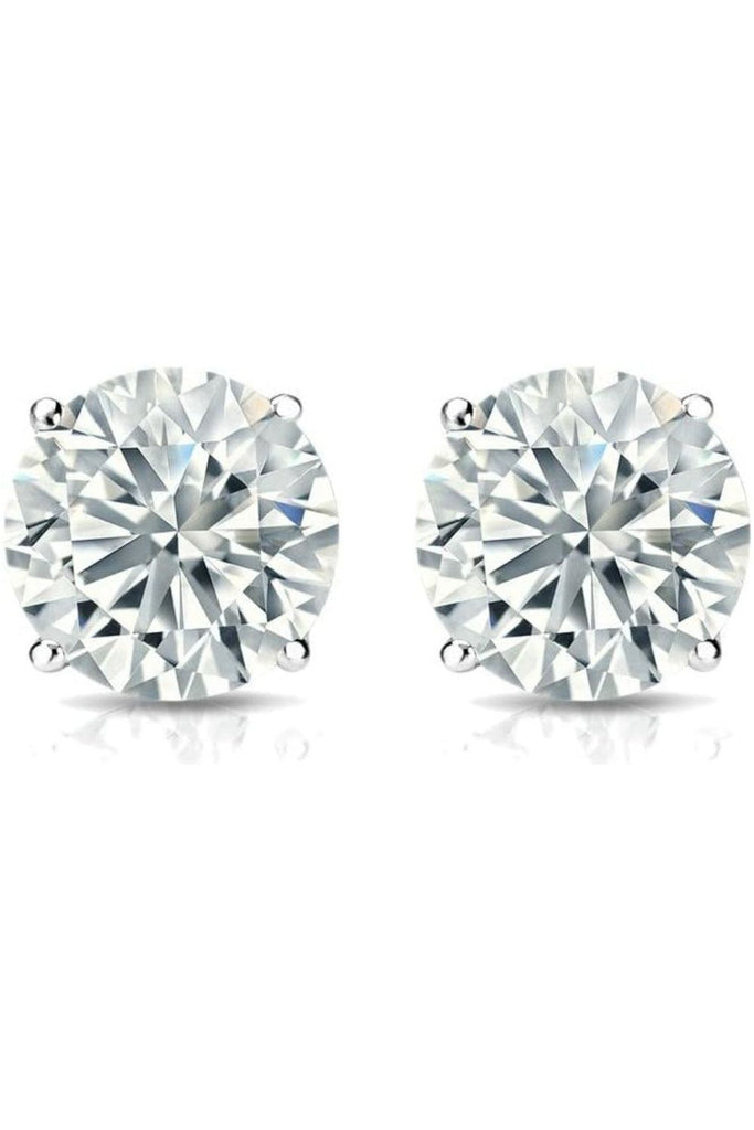 FC Creations Earrings 14K Gold Diamond Studs | White Gold 0.25 Carats