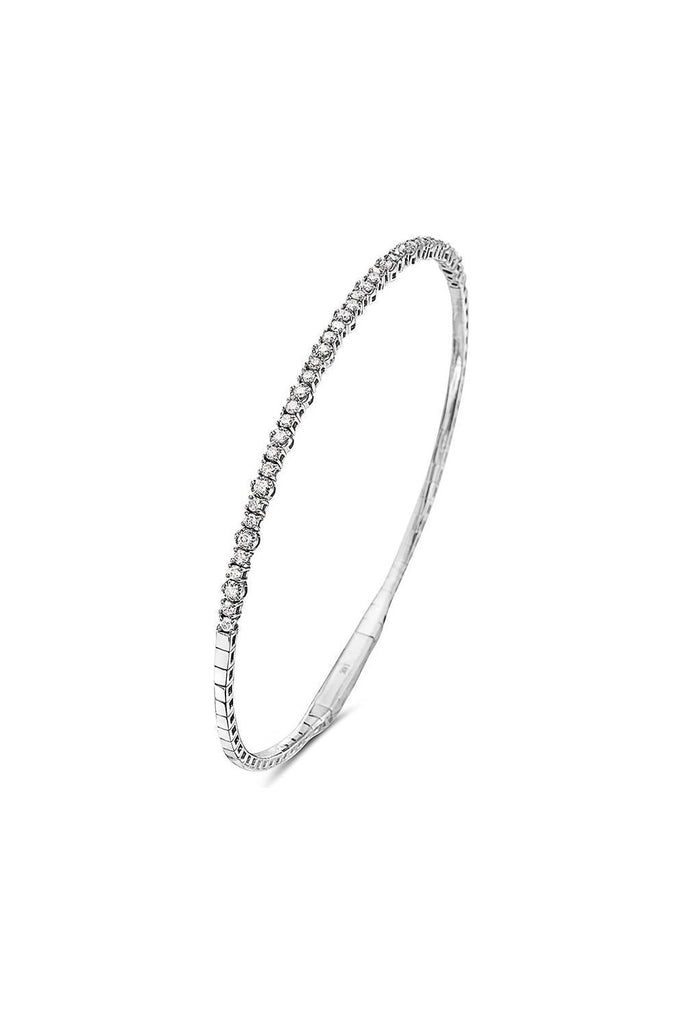 FC Creations Bracelet 14K Gold Diamond Bangle Bracelet | White Gold .63 Carats