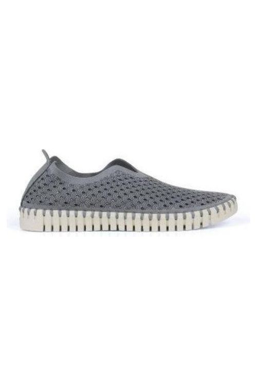 Ilse Jacobsen Tulip 139 Perforated Slip On Sneakers | Grey/White