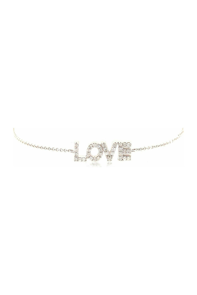 FC Creations Bracelet 14K Gold Diamond LOVE Bracelet | .16 Carats 