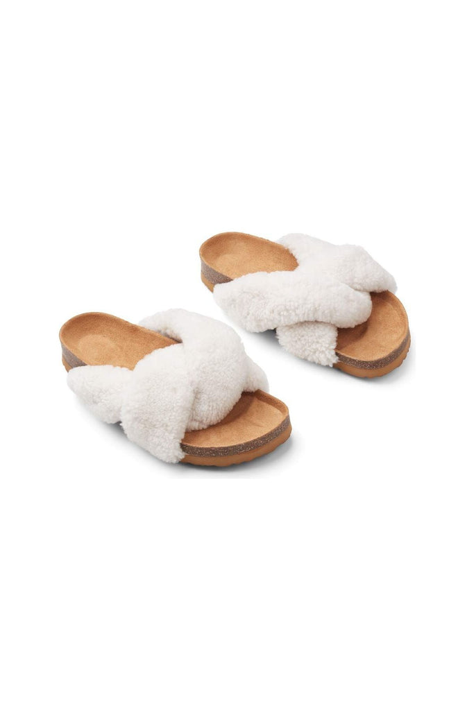 Natures Collection Lilly Cross Slipper NCF16632 | White