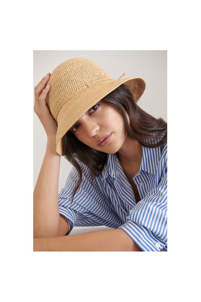 Helen Kaminski Provence 8 Raffia Crochet Hat HS-6505.00.9076 | Natural | Rollable Packable Hat