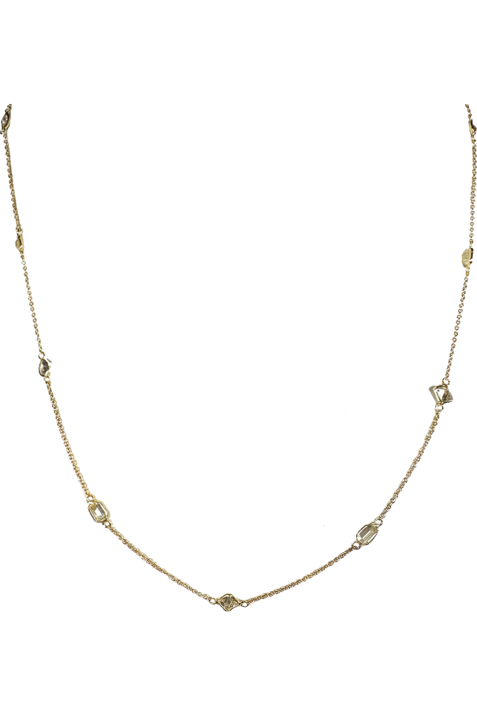 FC Creations Necklace 14K Multi Shape Diamond Necklace | Yellow Gold 18 Inch | 2.10 Carats