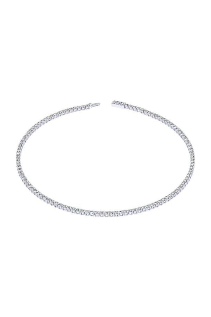 FC Creations Necklace 14K Diamond Tennis Necklace | White Gold  4.50 Carats-16 inch